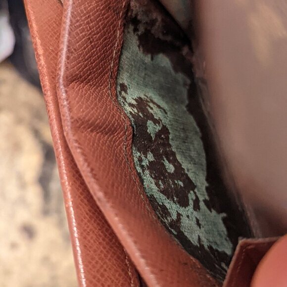 Louis Vuitton LV Authentic Brown Monogram Bi-Fold Coin Purse Designer Logo AS IS - Picture 8 of 10